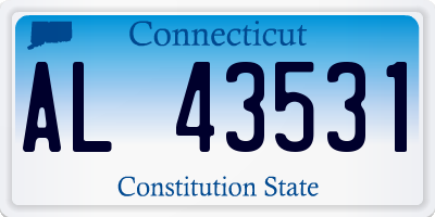 CT license plate AL43531