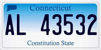 CT license plate AL43532