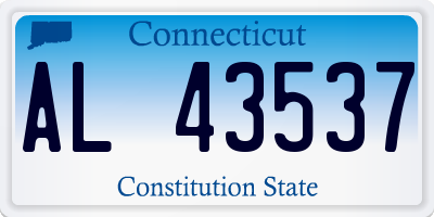 CT license plate AL43537
