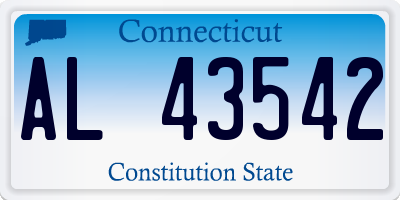 CT license plate AL43542