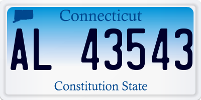 CT license plate AL43543