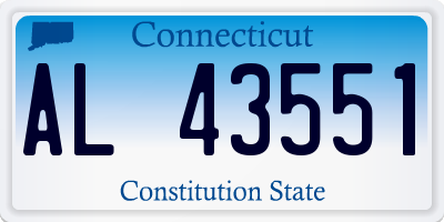 CT license plate AL43551