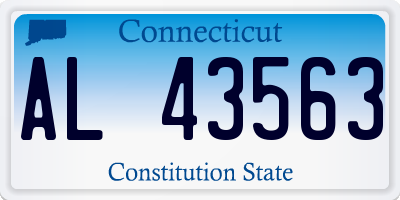 CT license plate AL43563