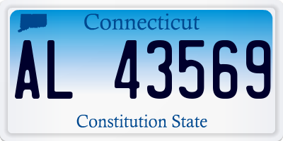 CT license plate AL43569