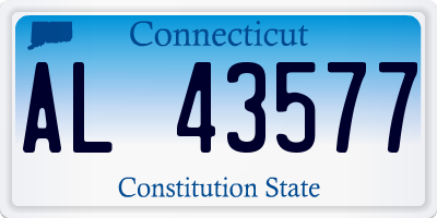 CT license plate AL43577