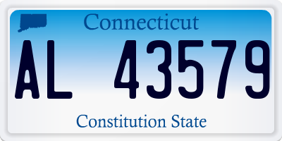 CT license plate AL43579