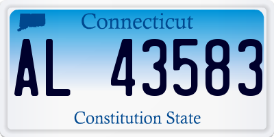 CT license plate AL43583