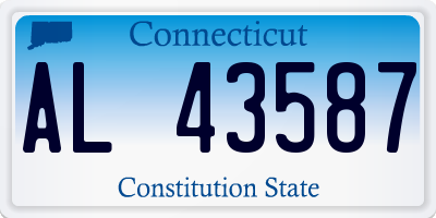 CT license plate AL43587