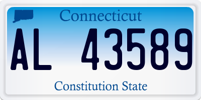 CT license plate AL43589
