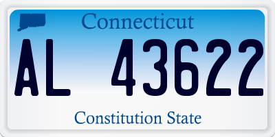 CT license plate AL43622