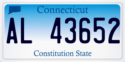 CT license plate AL43652