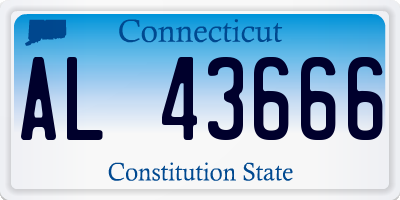 CT license plate AL43666