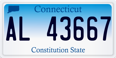 CT license plate AL43667