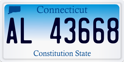 CT license plate AL43668