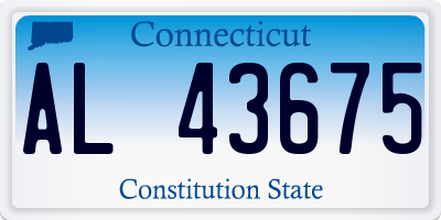 CT license plate AL43675