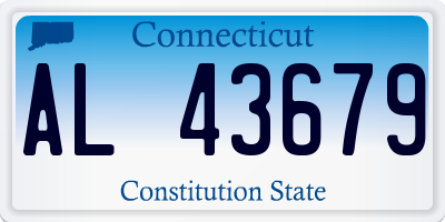 CT license plate AL43679