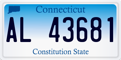 CT license plate AL43681