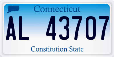 CT license plate AL43707
