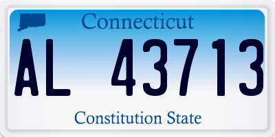 CT license plate AL43713