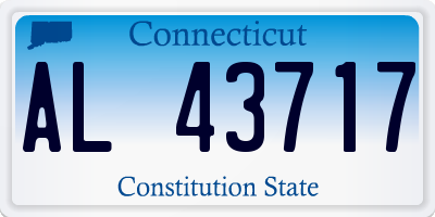 CT license plate AL43717