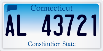 CT license plate AL43721