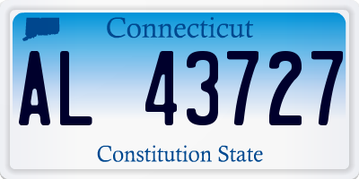 CT license plate AL43727