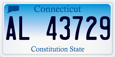 CT license plate AL43729