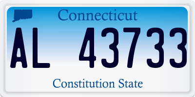 CT license plate AL43733