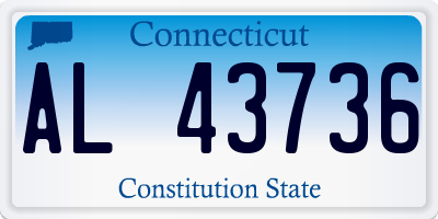 CT license plate AL43736