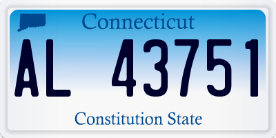 CT license plate AL43751
