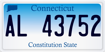 CT license plate AL43752