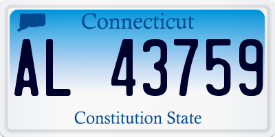 CT license plate AL43759