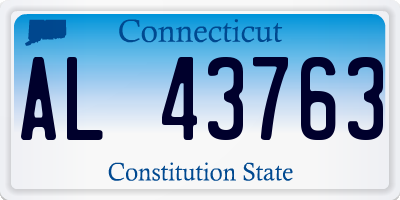CT license plate AL43763