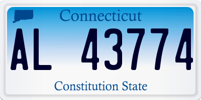 CT license plate AL43774