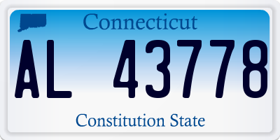 CT license plate AL43778