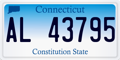 CT license plate AL43795