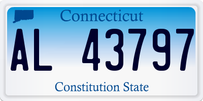 CT license plate AL43797