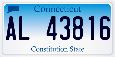 CT license plate AL43816