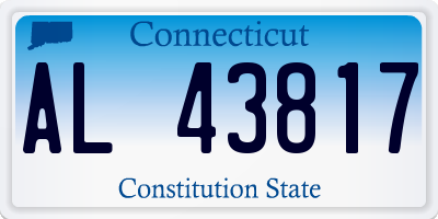 CT license plate AL43817
