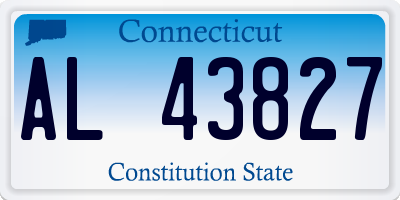 CT license plate AL43827