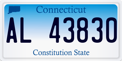 CT license plate AL43830