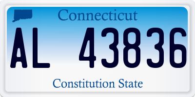 CT license plate AL43836
