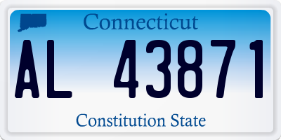 CT license plate AL43871