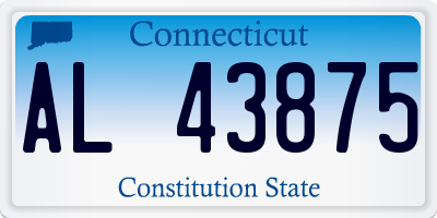 CT license plate AL43875