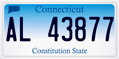 CT license plate AL43877