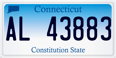 CT license plate AL43883
