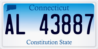 CT license plate AL43887