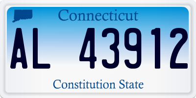 CT license plate AL43912
