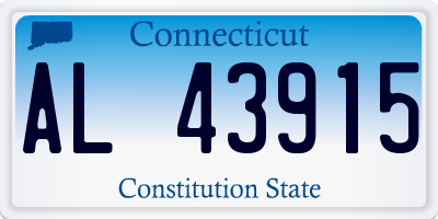 CT license plate AL43915