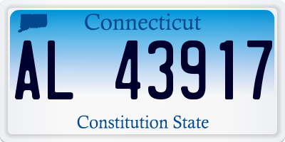 CT license plate AL43917